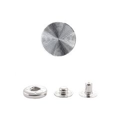 ASB3D24L+486 Кнопка пружинный контакт 15 мм (1шт. из 4 частей) зеркальный никель