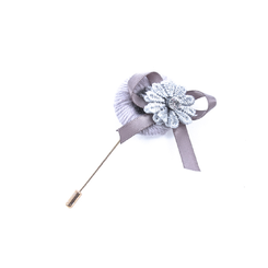 XZ0316 Брошь-игла ЦВЕТОК 70 мм (1 шт.) цвет окрашенный