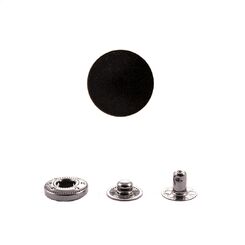 PSB24L+486 Кнопка пружинный контакт  15 мм (1шт. из 4 частей) цвет черный 