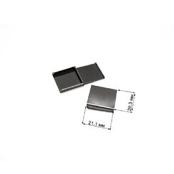 C1716 Зажим металлический  20,3*21,1 мм, черный никель
