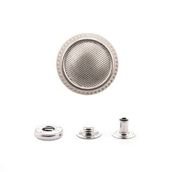 XQX9656K32+486 Кнопка пружинный контакт  20 мм (1шт. из 4 частей) матовый никель