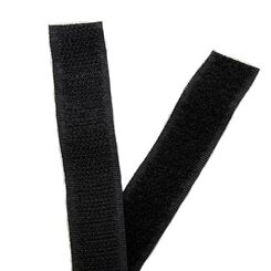 Контактная лента-липучка К, ширина 40 мм, L 25, черная
