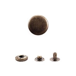 SSB24L+486 Кнопка пружинный контакт 15 мм (1шт. из 4 частей) антик