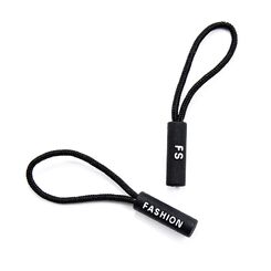 Пуллер пластмассовый на веревочке с логотипом FASHION черный ( 1*1000 )