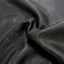 JND18 Ткань подкладочная поливискоза жаккард   шир.148 см, 55%ПЭ 45%вискоза, 92 г/м², черная