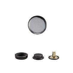 27LTBP+SPSS501 Кнопка кольцевой контакт  17 мм  зеркальный черный никель