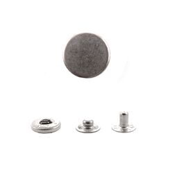 SSQB0080+SS486 Кнопка пружинный контакт 15 мм (1шт. из 4 частей) никель