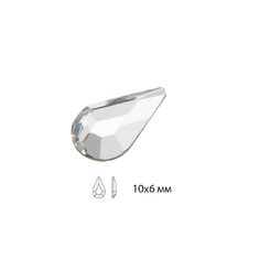 Стразы 435-15-112 МС Pearshape 10x6 crystal G 10х6  мм