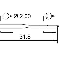 Игла 135x1 SES (1x10)