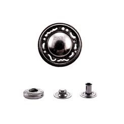 XQX 3538+486 Кнопка пружинный контакт  20 мм (1шт. из 4 частей) черный никель